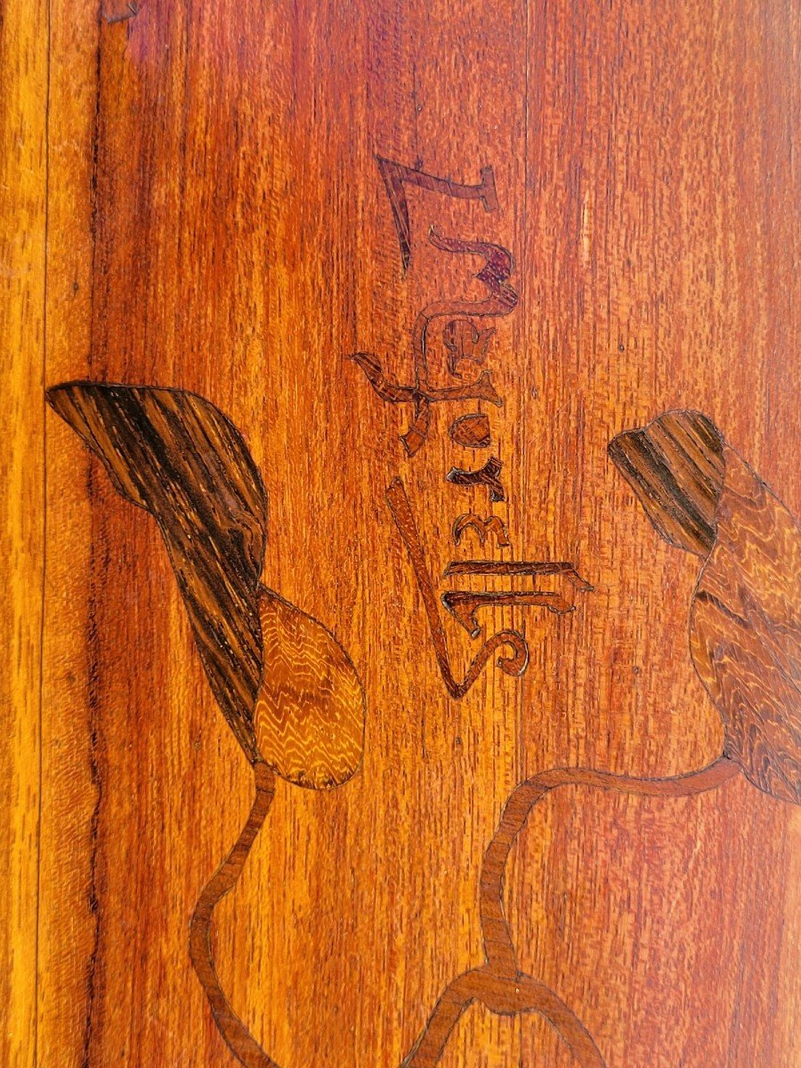 Majorelle, Table à Thé Aux Clématites, Art Nouveau, Fin XIXème Début XXème Siècle-photo-3