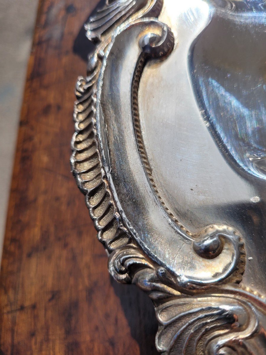 Silver Plated Metal Tray, 20th Century-photo-7