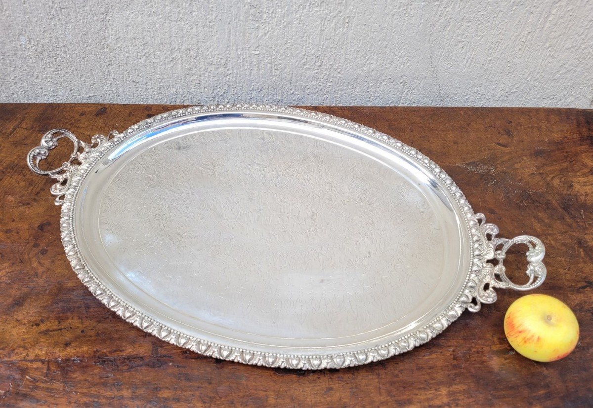 Silver Plated Metal Tray, 20th Century