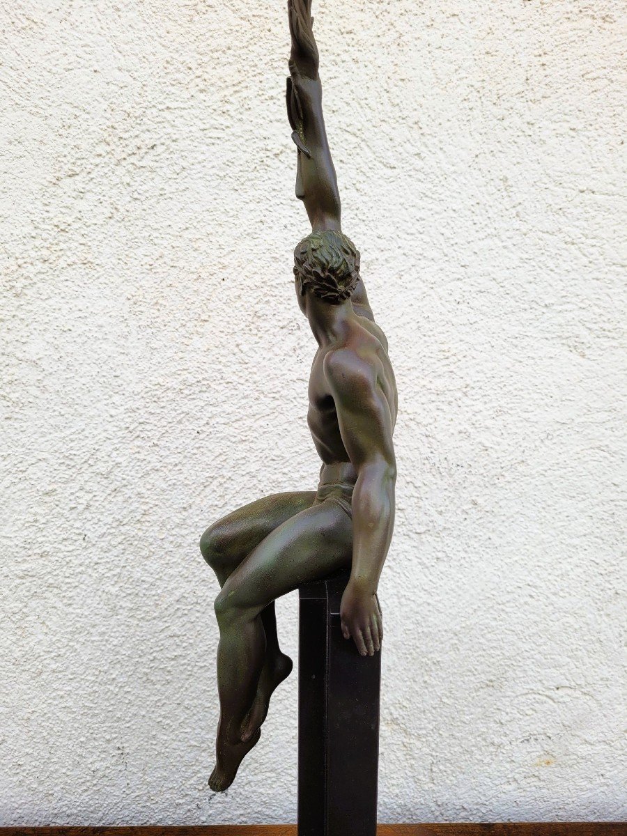 P Le Faguays -max Le Verrier, Glory, Art Deco Sculpture, 20th Century-photo-3