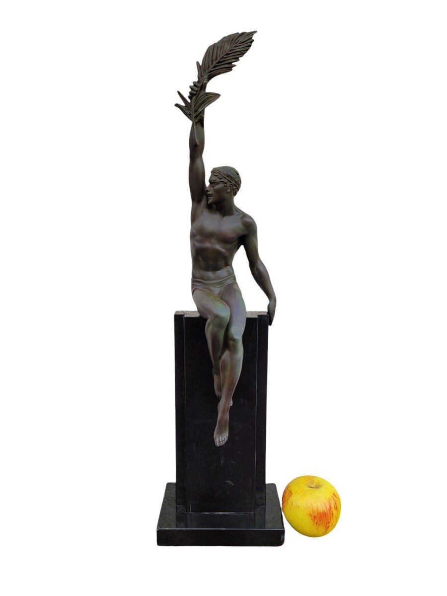 P Le Faguays -max Le Verrier, Glory, Art Deco Sculpture, 20th Century