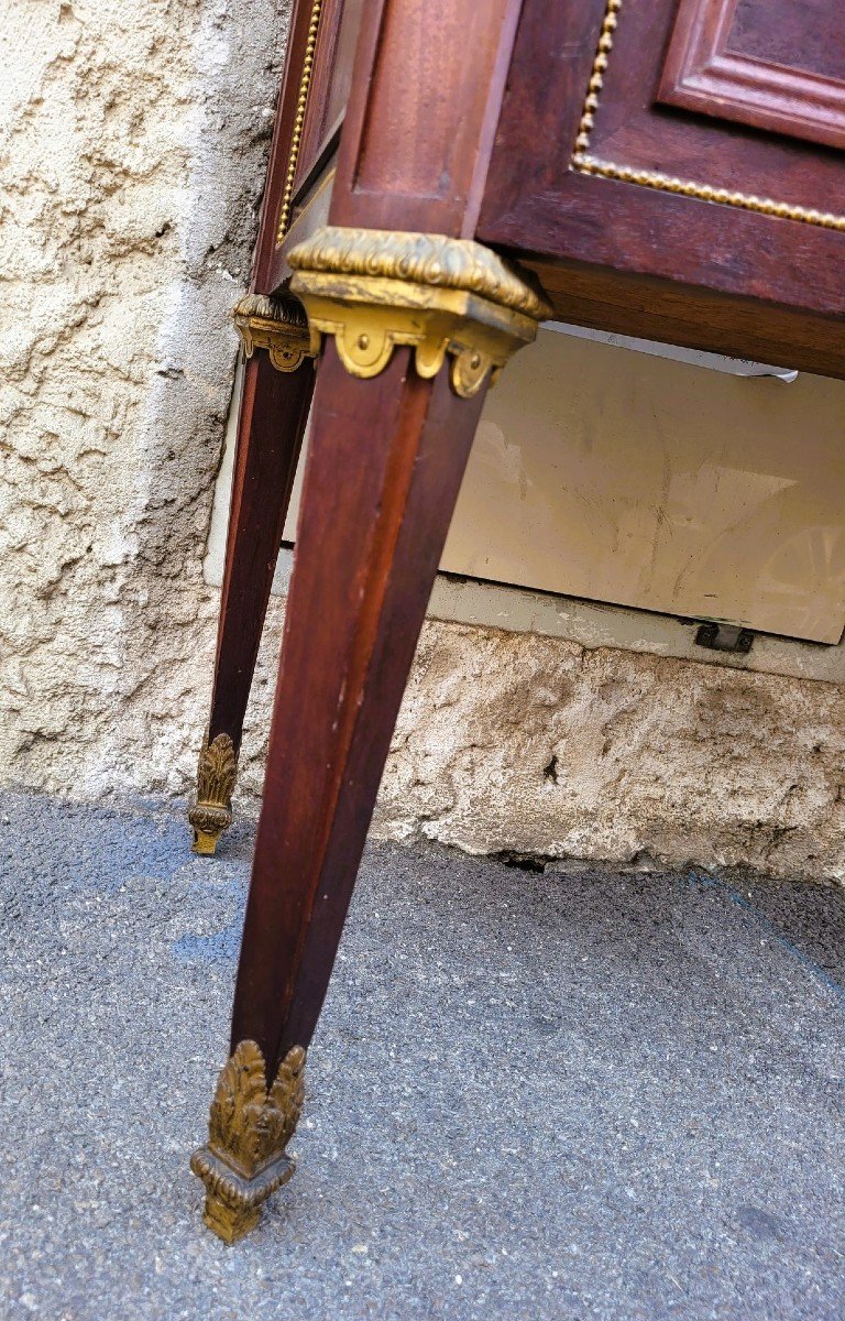 Krieger, Stamped Mahogany Chest Of Drawers, 19th Century-photo-6