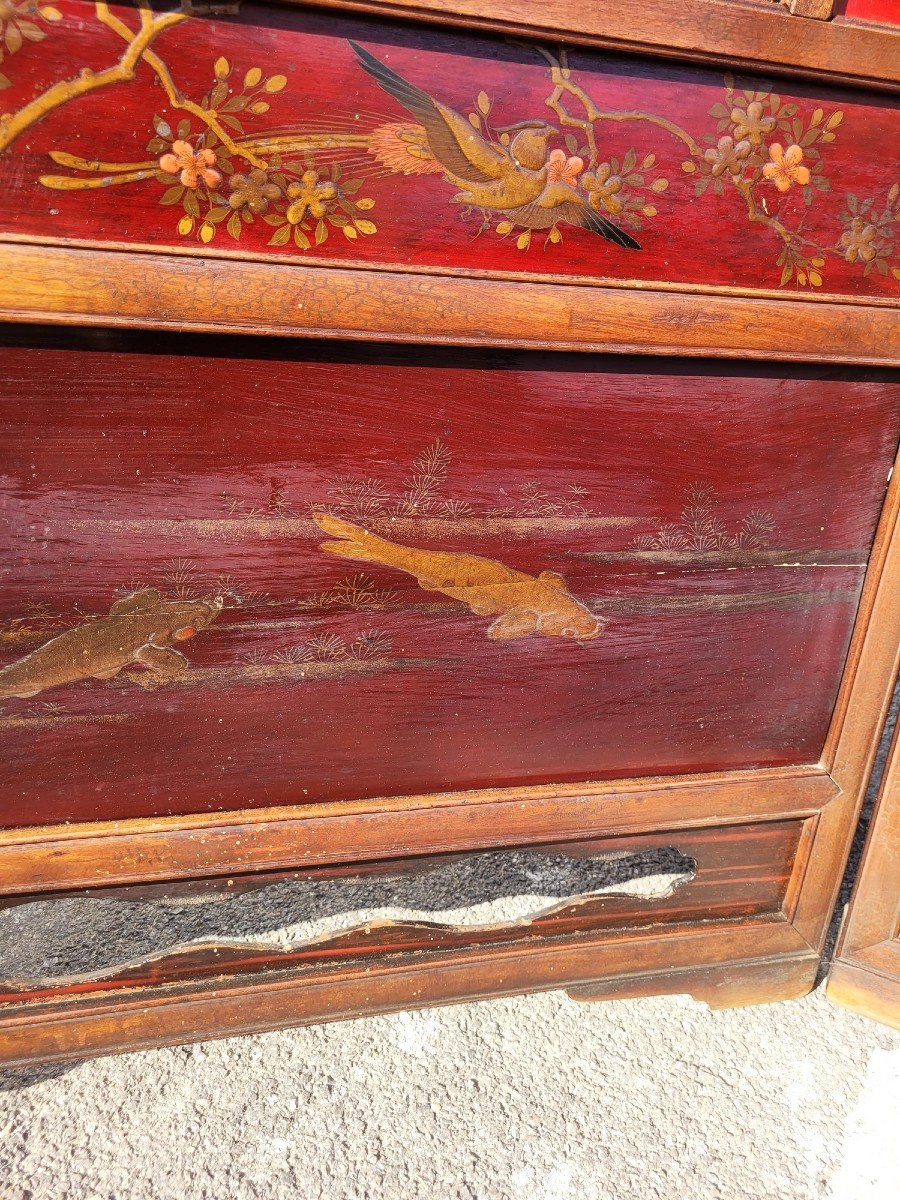 Screen With Lacquer Panels, Meiji Japan, Late 19th Century-photo-6