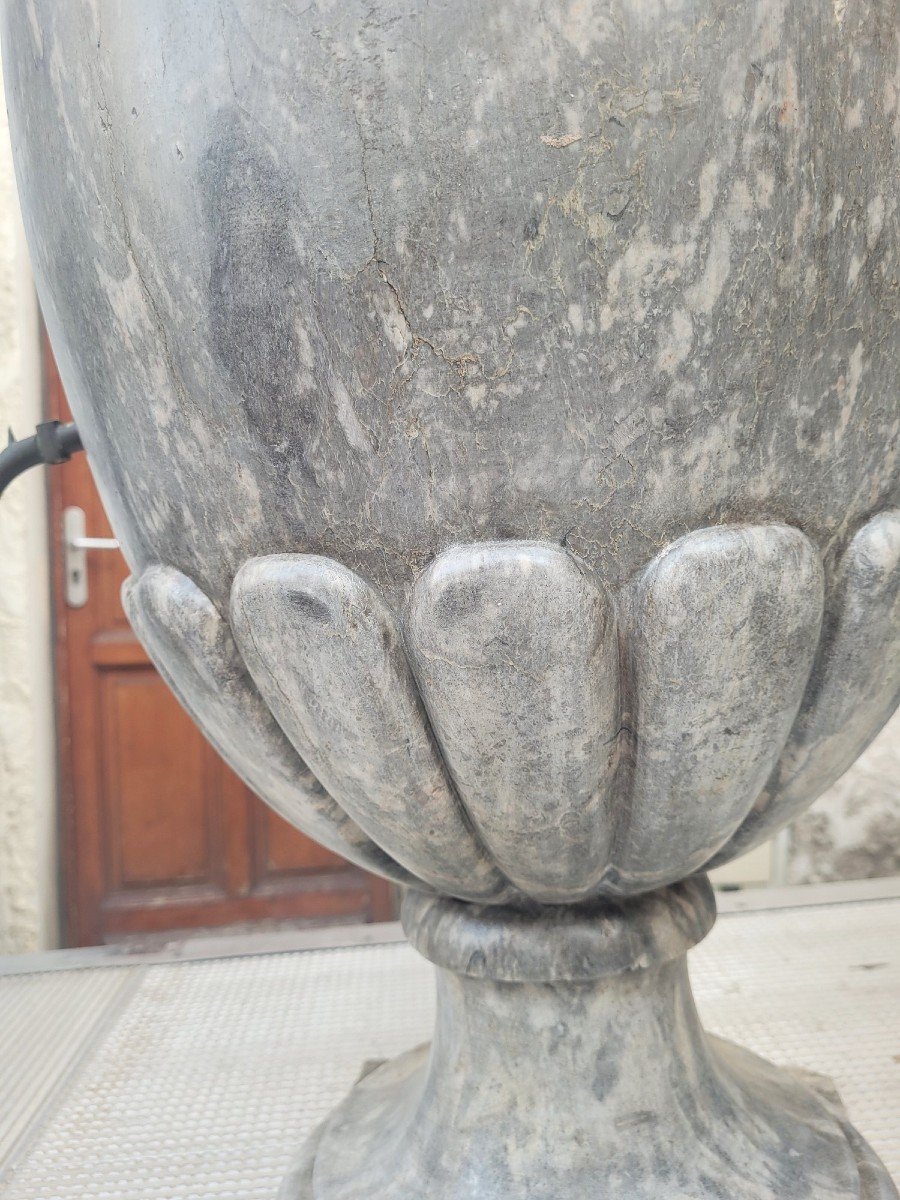 Fontaine à eau En Marbre Gris, d'époque XVIIIème Siècle-photo-4