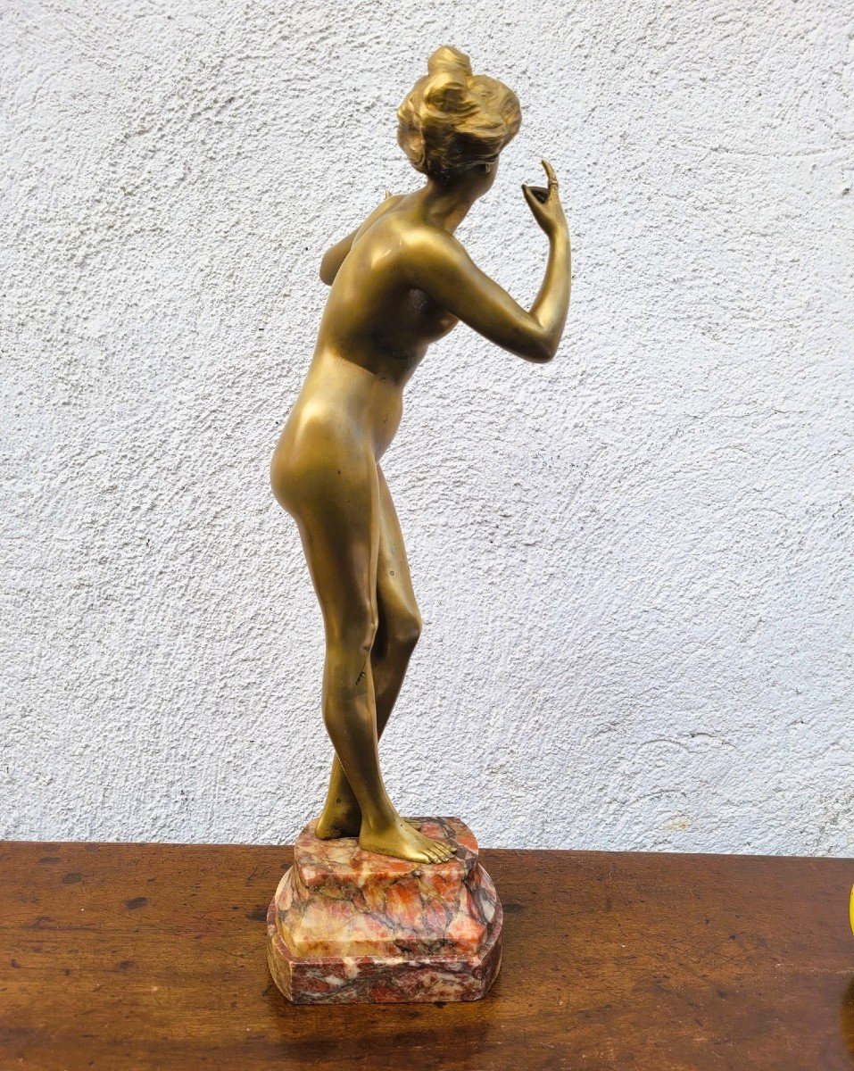 P Philippe, Femme nue En Bronze, Art Déco, XXème Siècle-photo-4