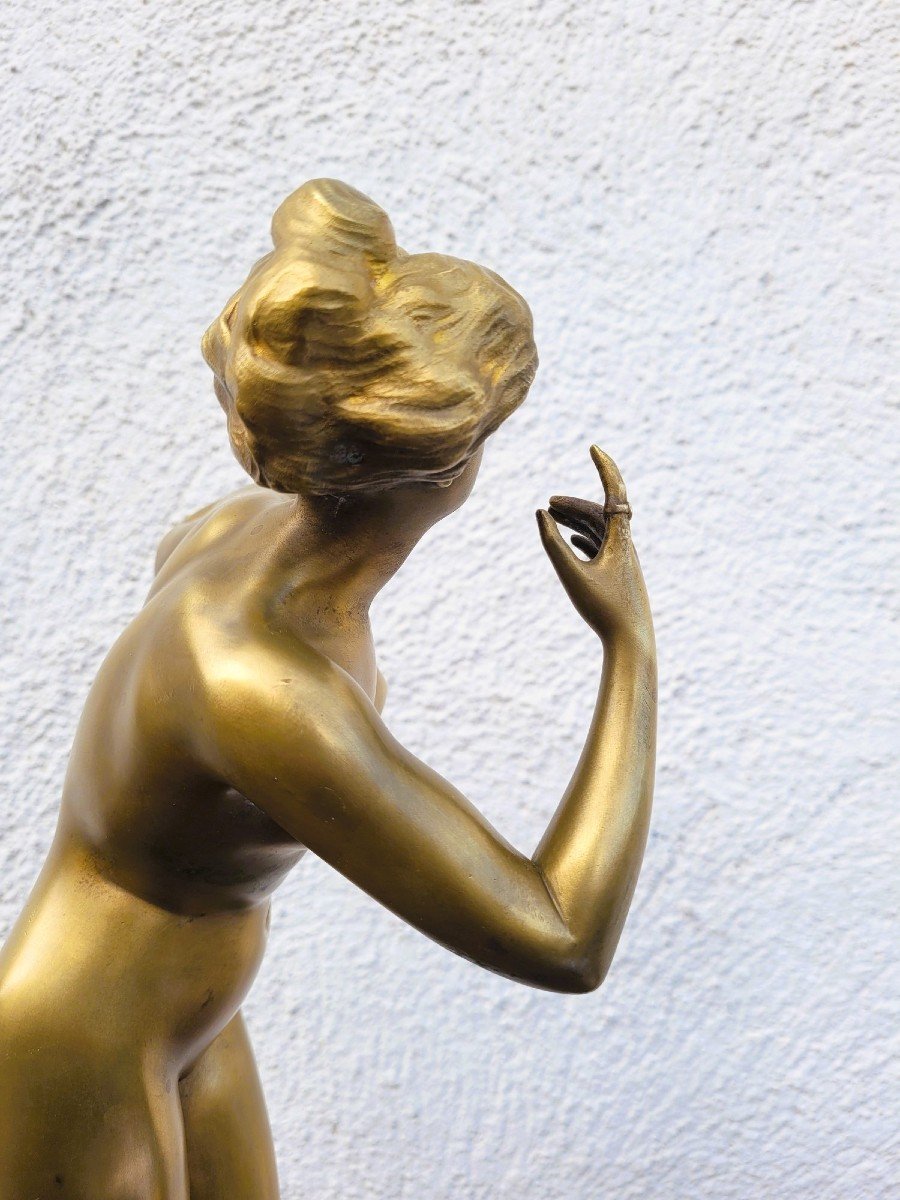 P Philippe, Femme nue En Bronze, Art Déco, XXème Siècle-photo-4