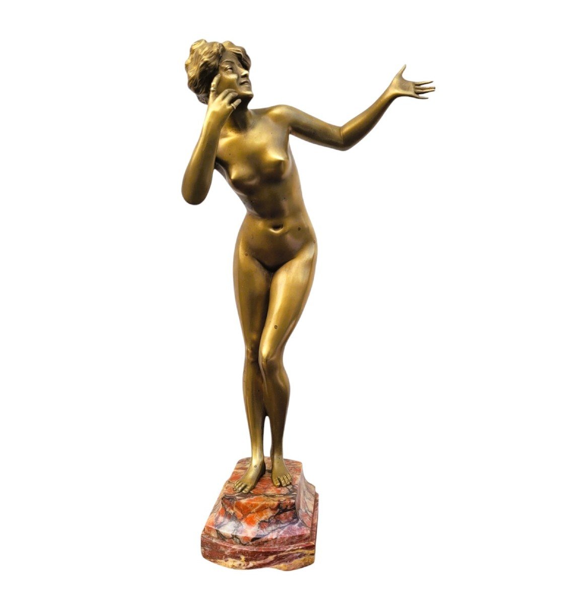 P Philippe, Femme nue En Bronze, Art Déco, XXème Siècle