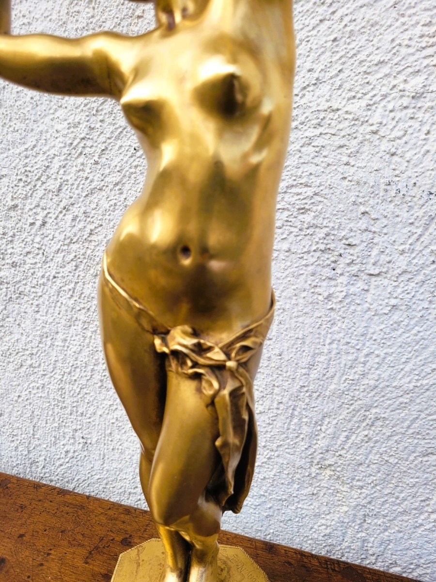 Tony Noel - Siot Paris, Bronze Femme Nue, Fin XIXème Début XXème Siècle-photo-3