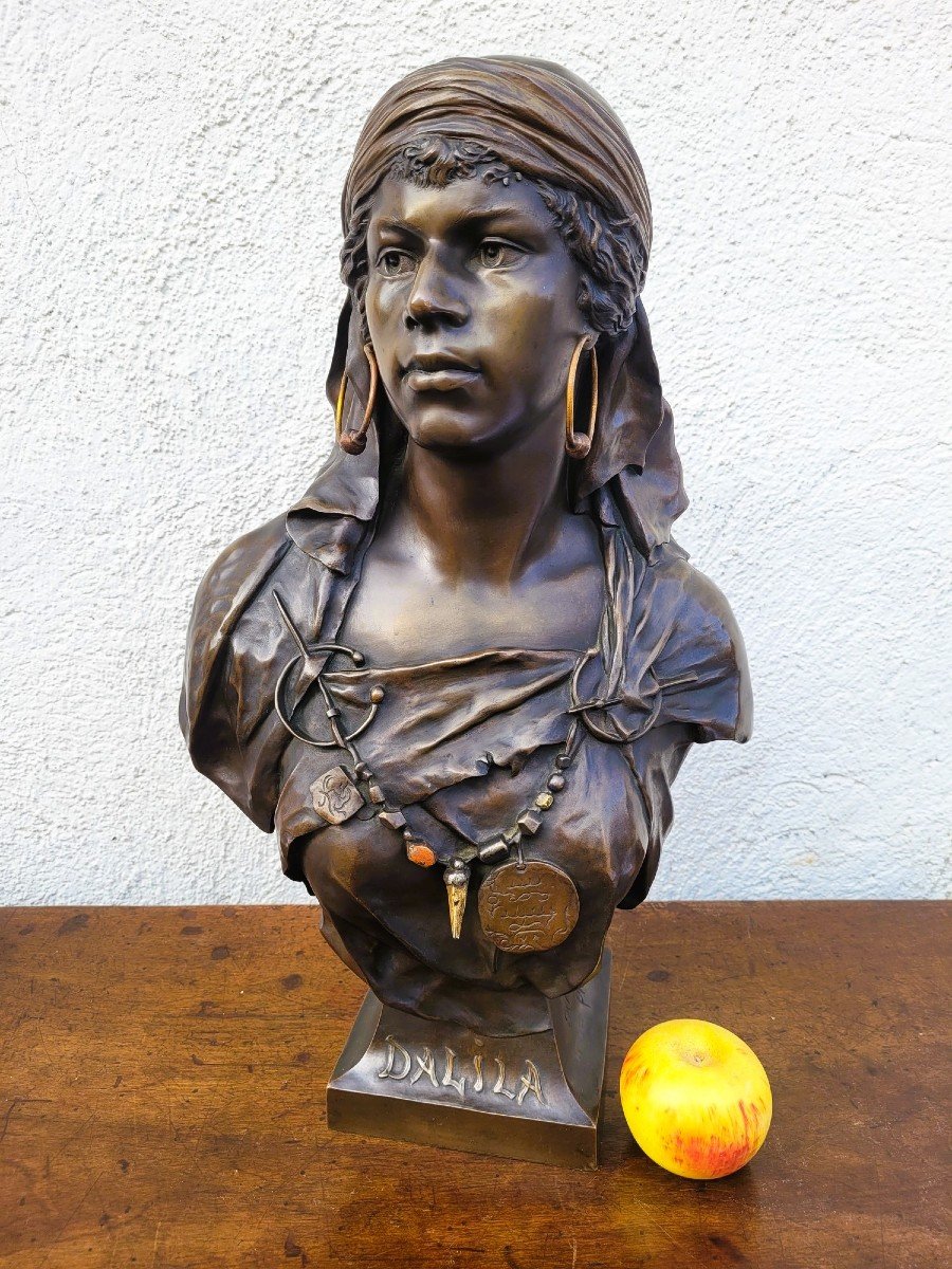 Picault - Dalila, Signed Bronze Sculpture, Late 19th Century-photo-2