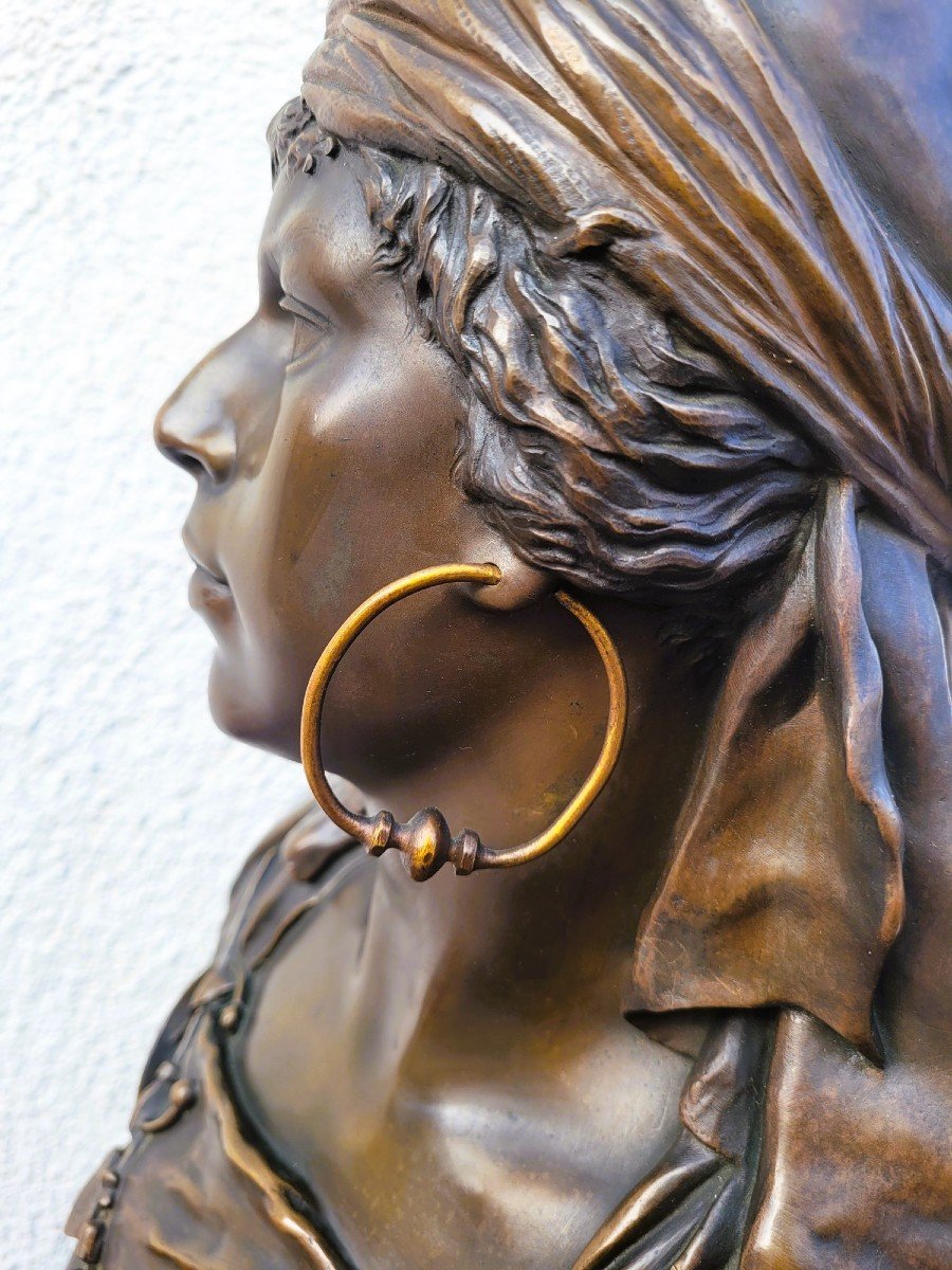 Picault - Dalila, Signed Bronze Sculpture, Late 19th Century-photo-2