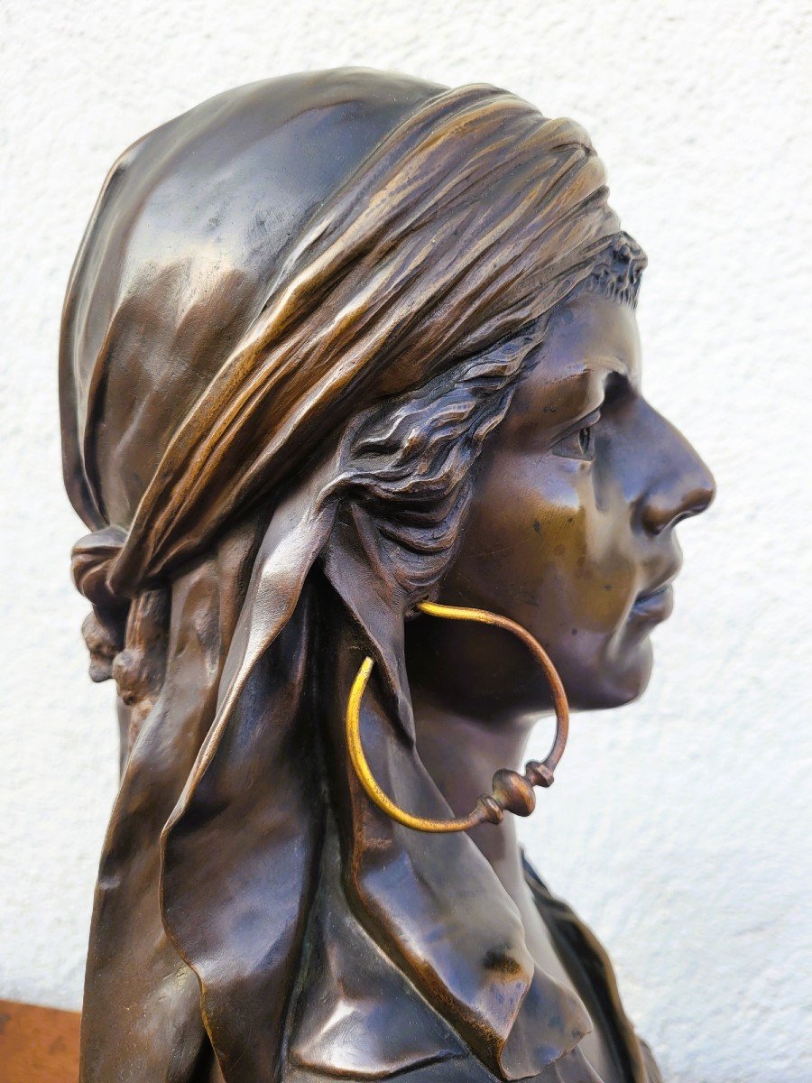 Picault - Dalila, Signed Bronze Sculpture, Late 19th Century-photo-7