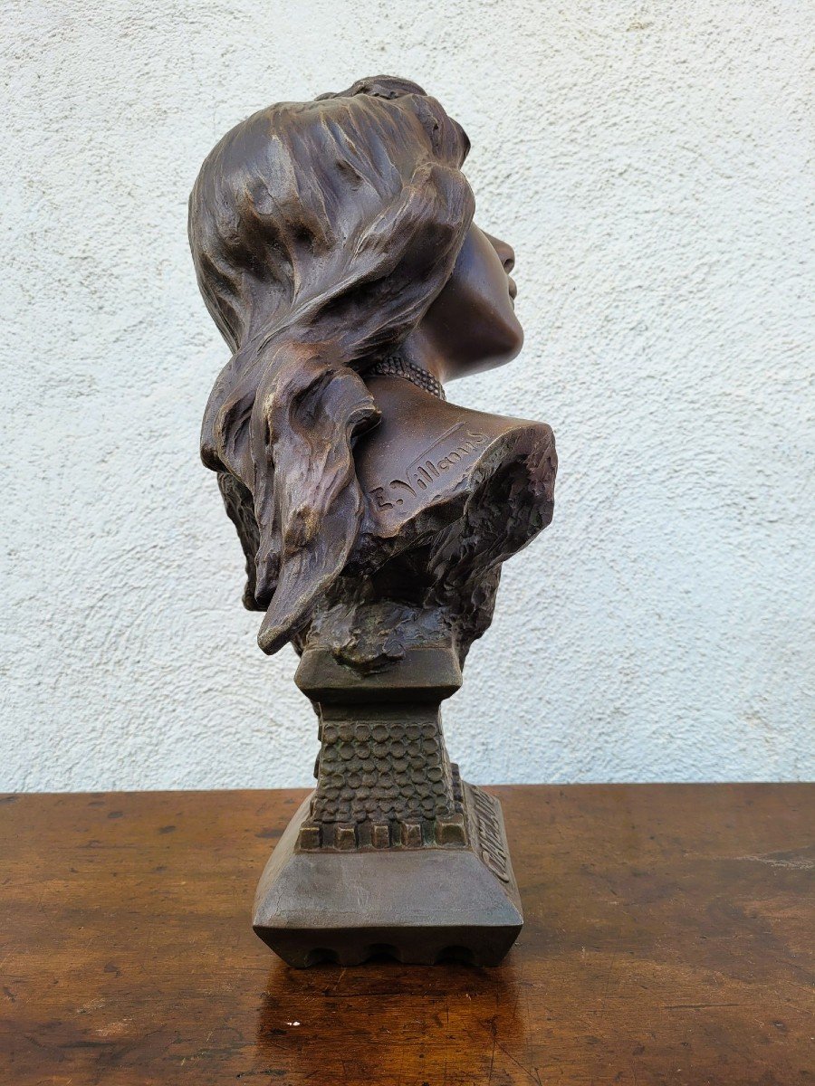 E Villanis, Chatelaine, Sculpture Signée, XIXème Siècle-photo-6