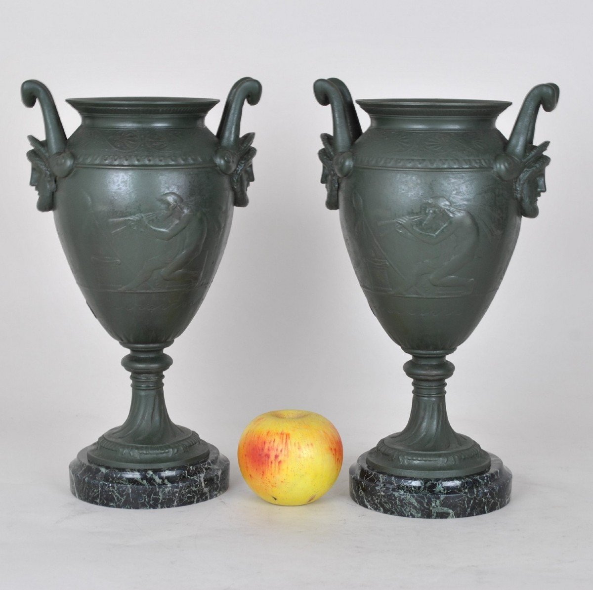 Paire De Vases Cratère, Grand Tour, XIXème Siècle-photo-3