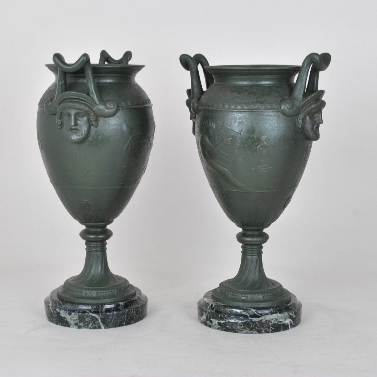 Paire De Vases Cratère, Grand Tour, XIXème Siècle