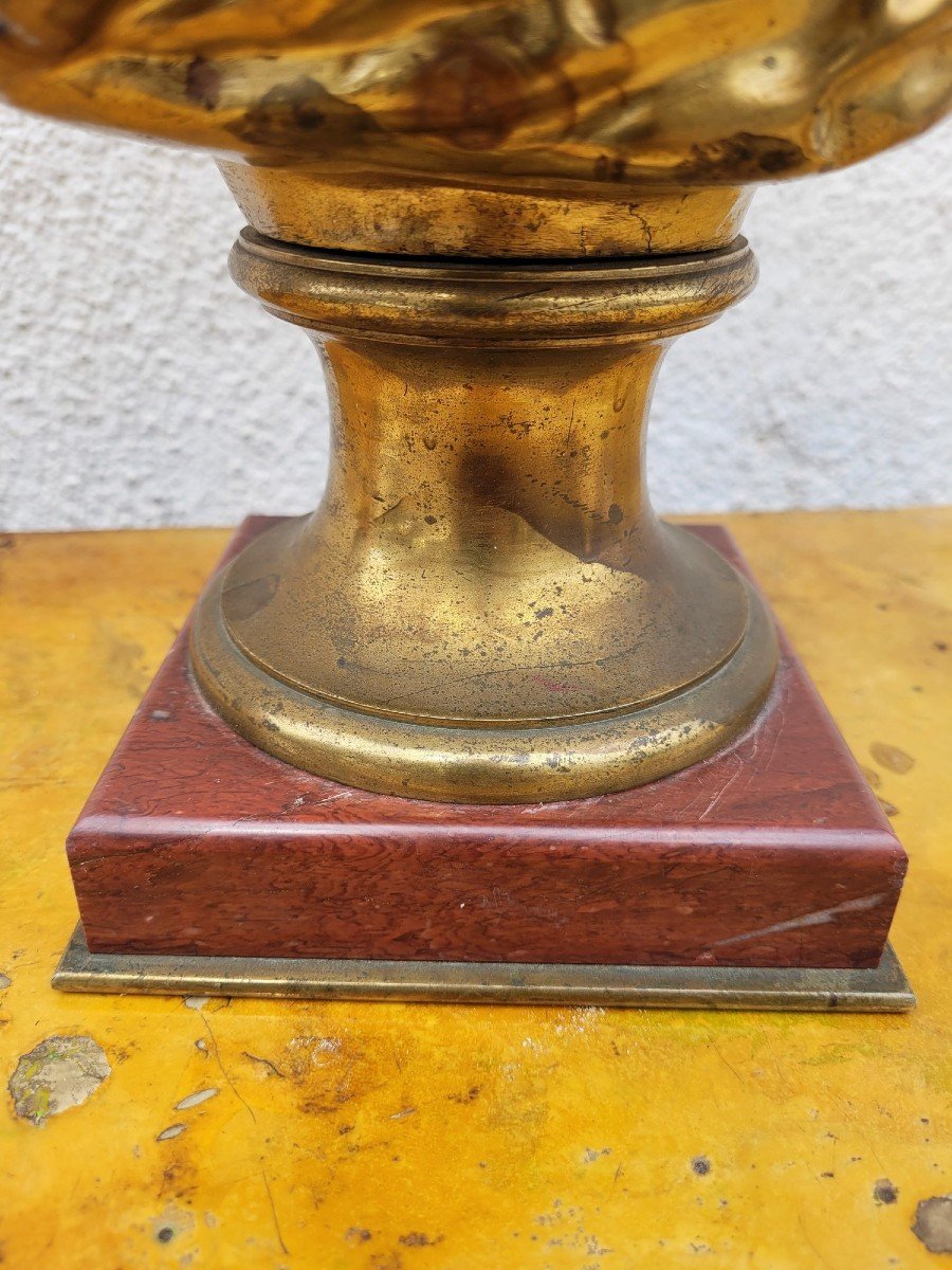 A Carrier, Bronze Bust Of A Woman, Signed, 19th Century-photo-6