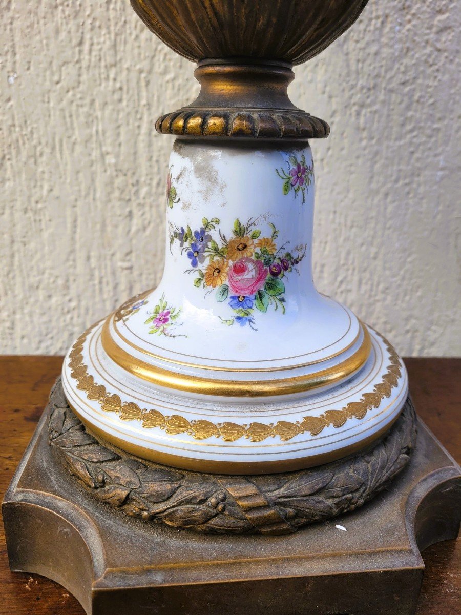 Large Rotating Porcelain And Bronze Vase, Sèvres, 19th Century-photo-7