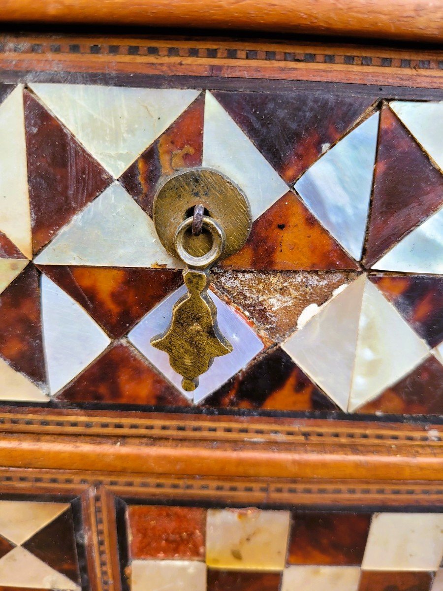 Syrian Cabinet In Mother-of-pearl Marquetry, 19th Century-photo-4