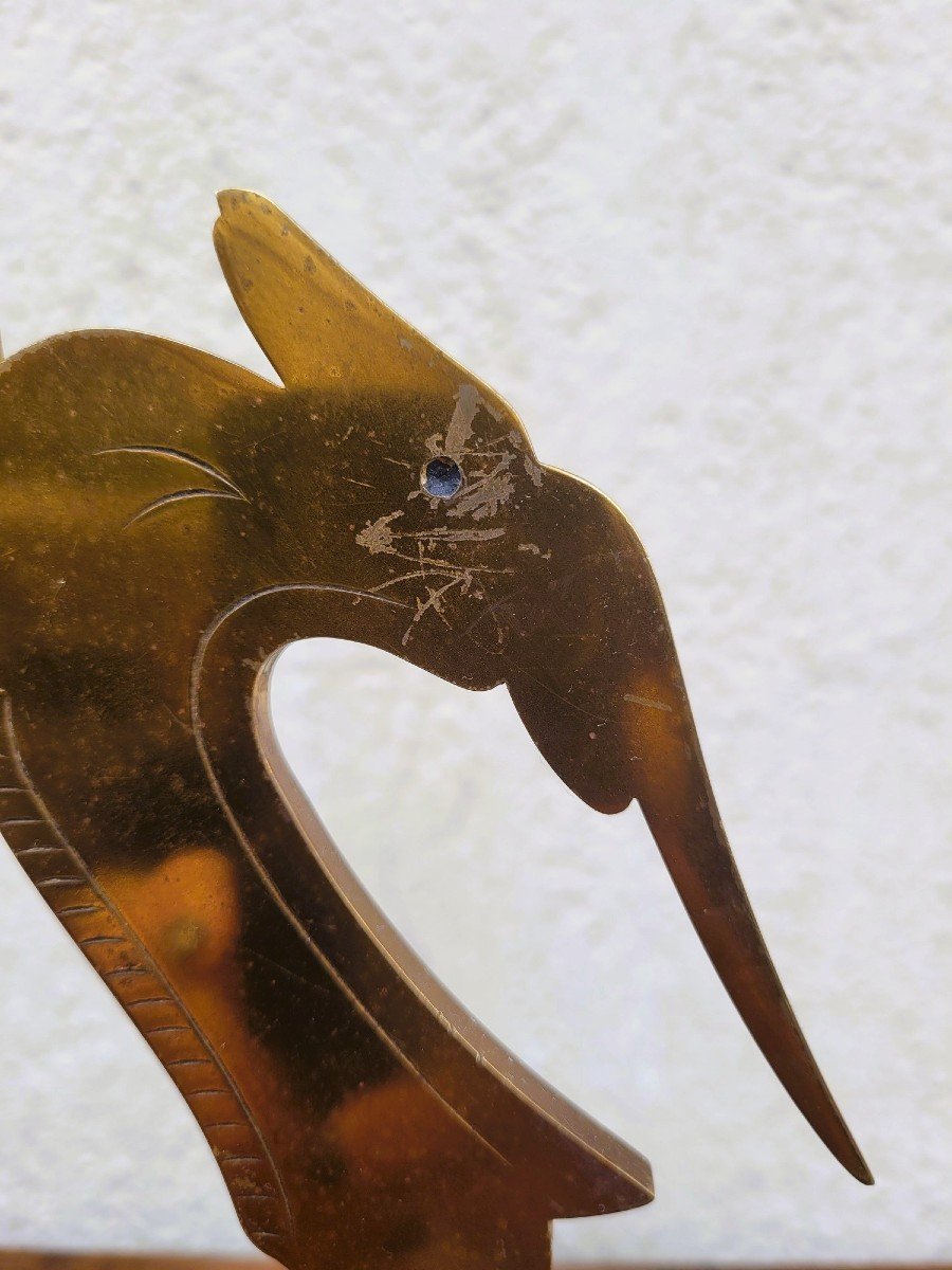 Pair Of Antelope Bookends, Bronze, 20th Century-photo-1