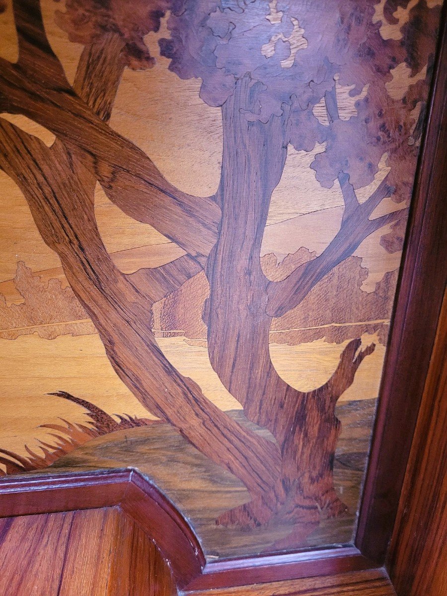 Majorelle, Meuble à Musique En Marqueterie, Art Nouveau, Fin XIXème Siècle-photo-1