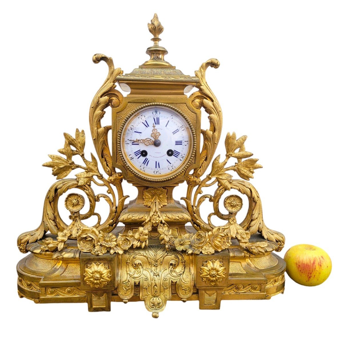 Gilt Bronze Clock, Napoleon III, 19th Century-photo-4