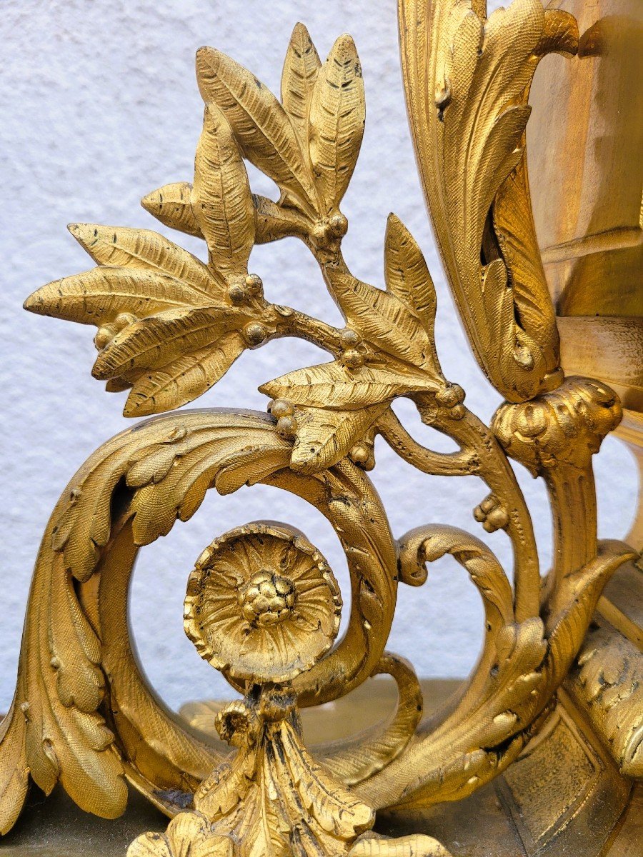 Gilt Bronze Clock, Napoleon III, 19th Century-photo-1