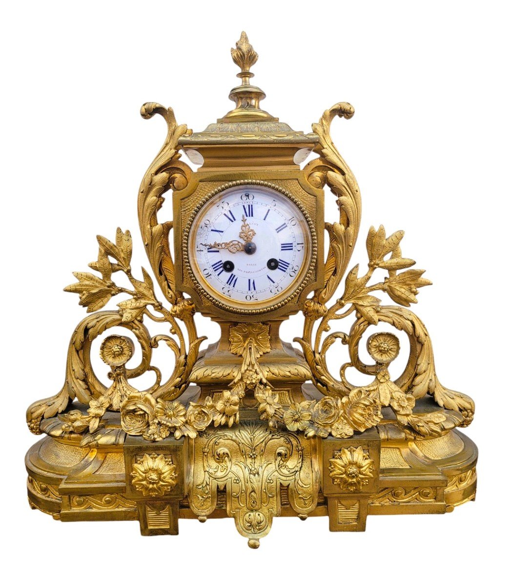 Gilt Bronze Clock, Napoleon III, 19th Century