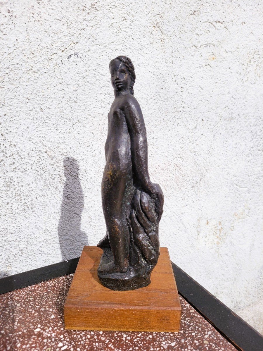 G Kolbic, Femme Nue En Bronze, début XXème siècle-photo-3