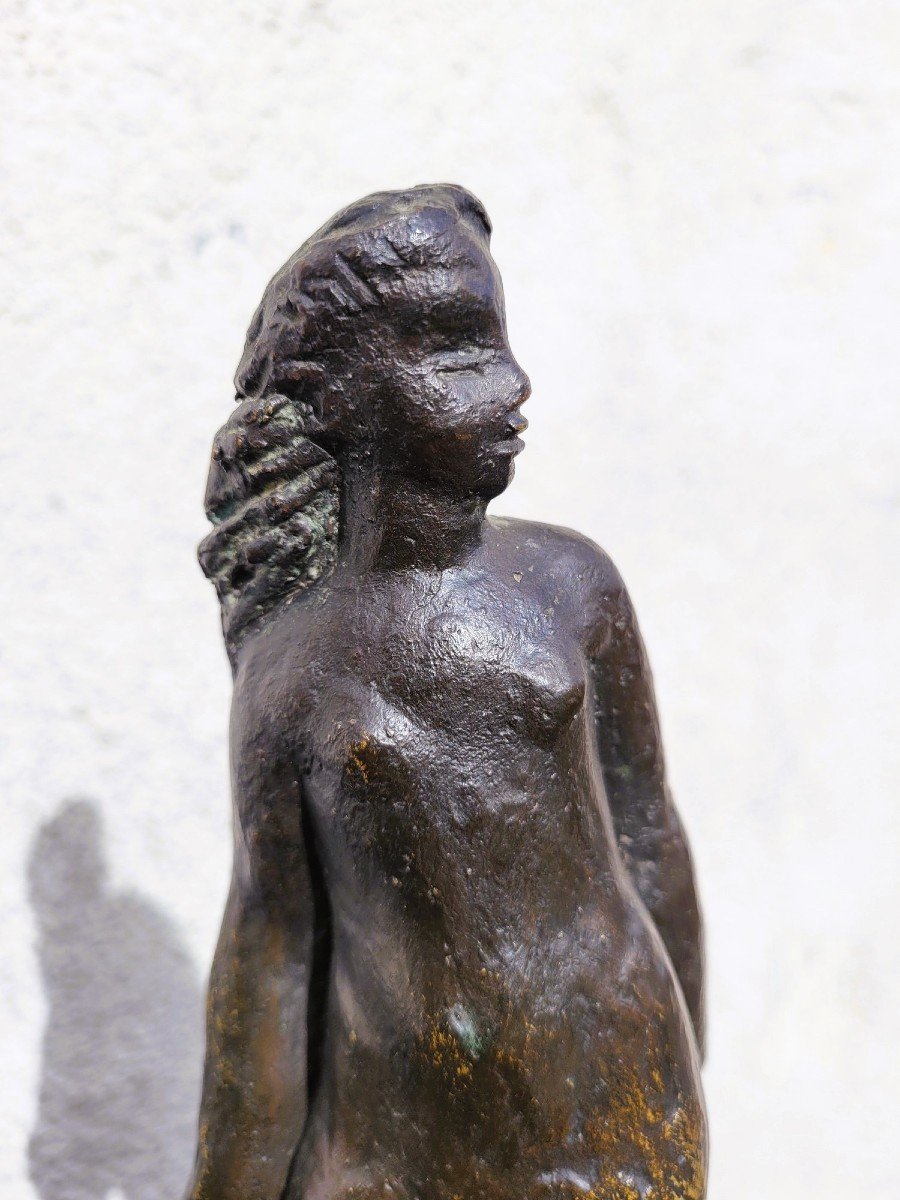 G Kolbic, Femme Nue En Bronze, début XXème siècle-photo-1