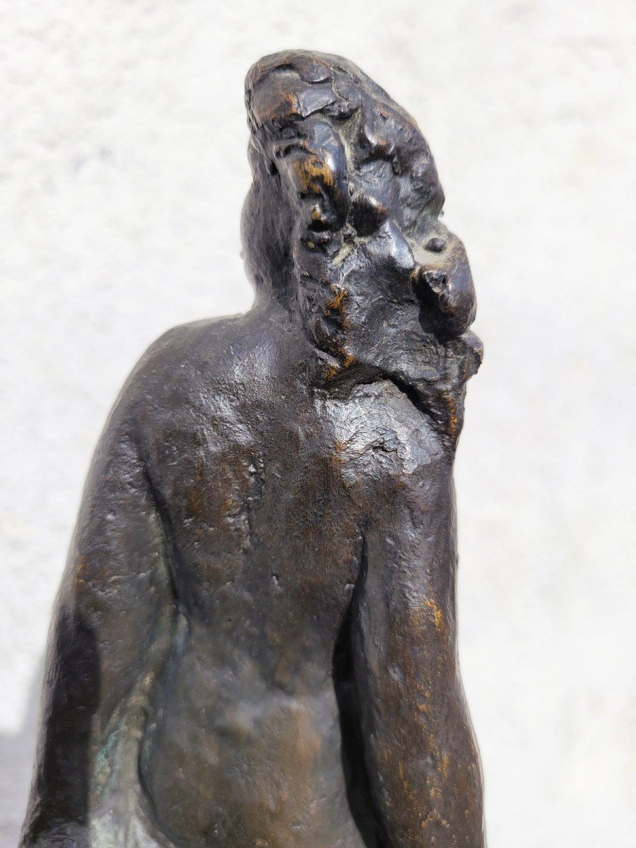 G Kolbic, Femme Nue En Bronze, début XXème siècle-photo-6