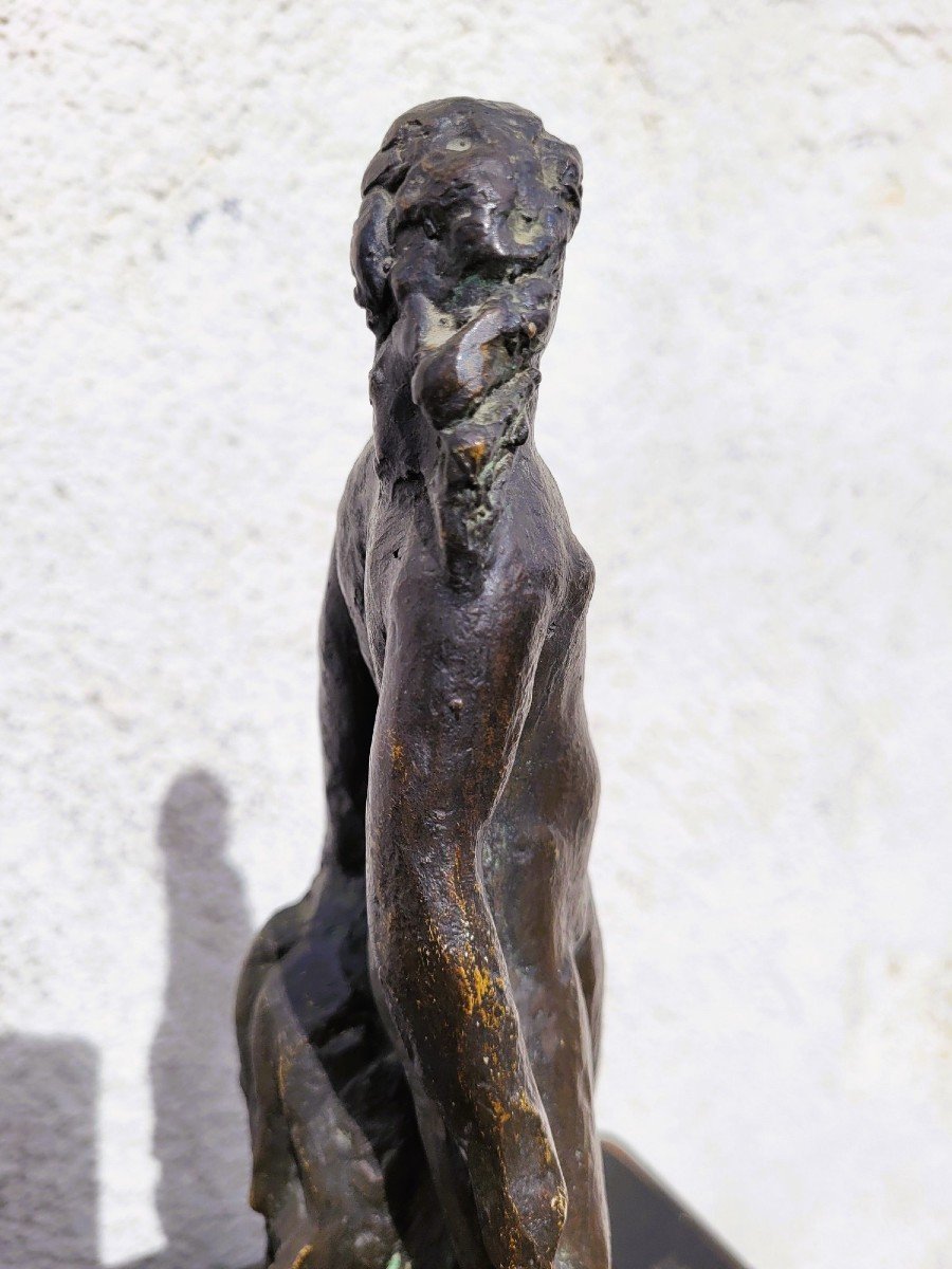 G Kolbic, Femme Nue En Bronze, début XXème siècle-photo-7