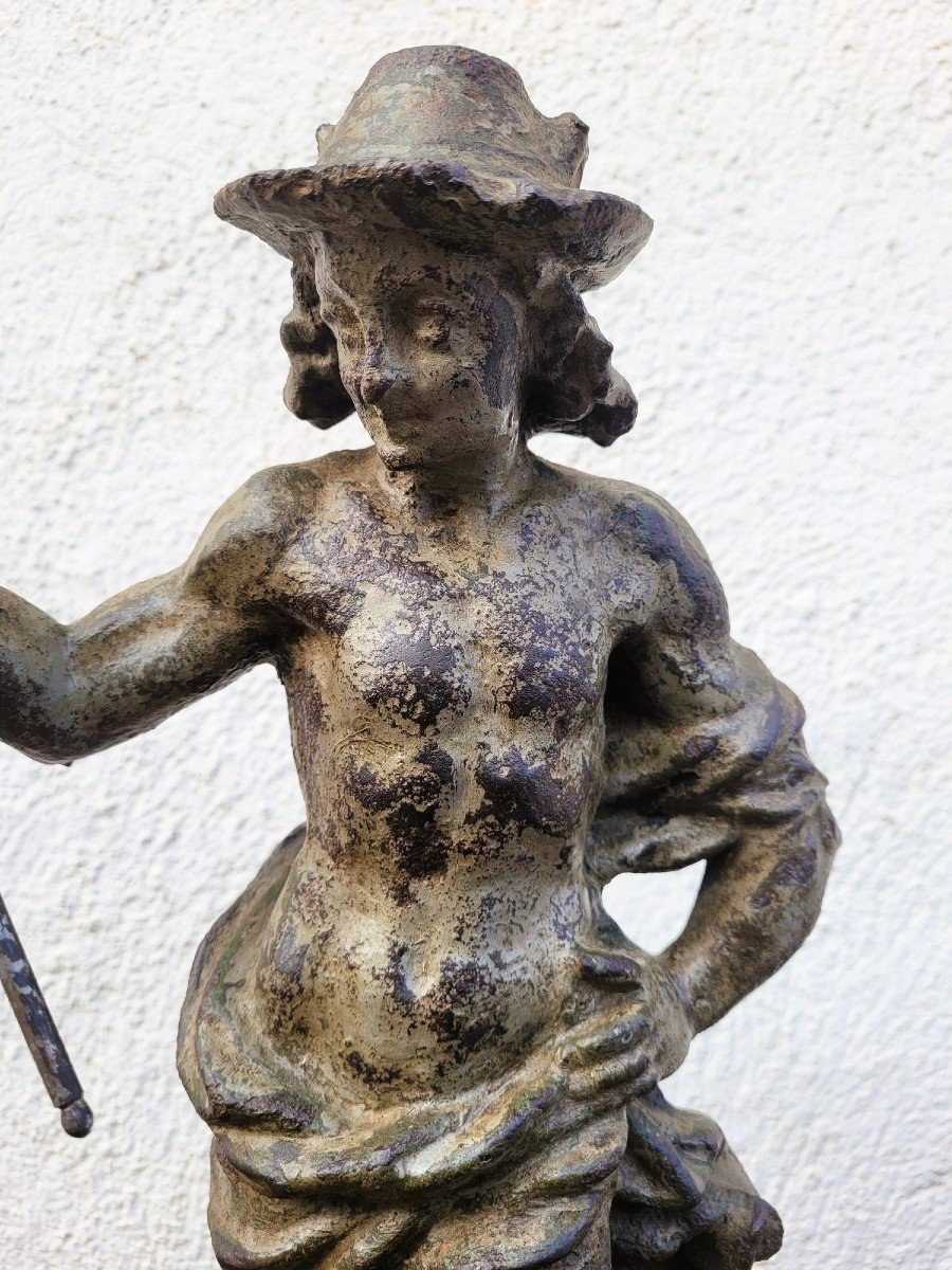 Cast Iron Mercury Statue-photo-3