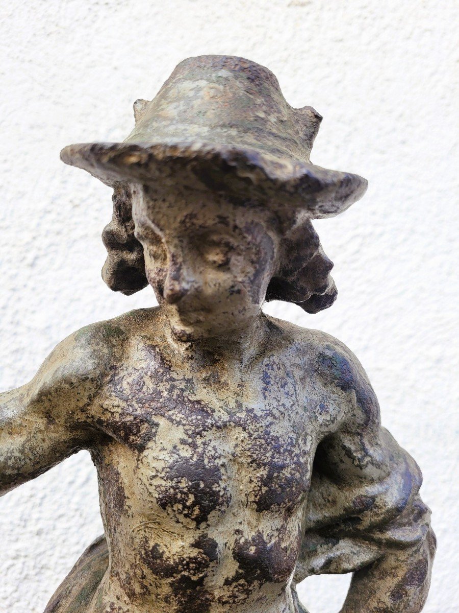 Cast Iron Mercury Statue-photo-8