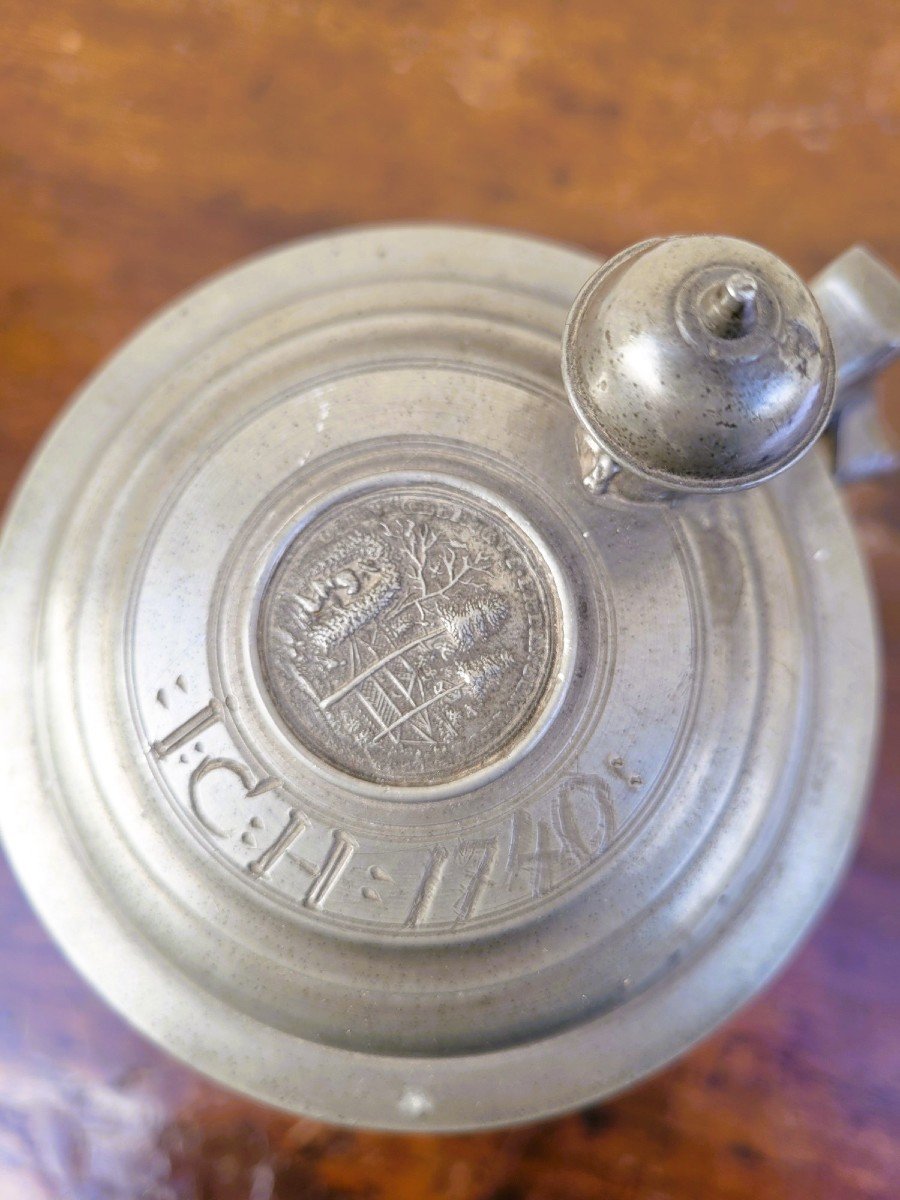 Cut And Engraved Glass Tankard, 18th/19th Century-photo-5