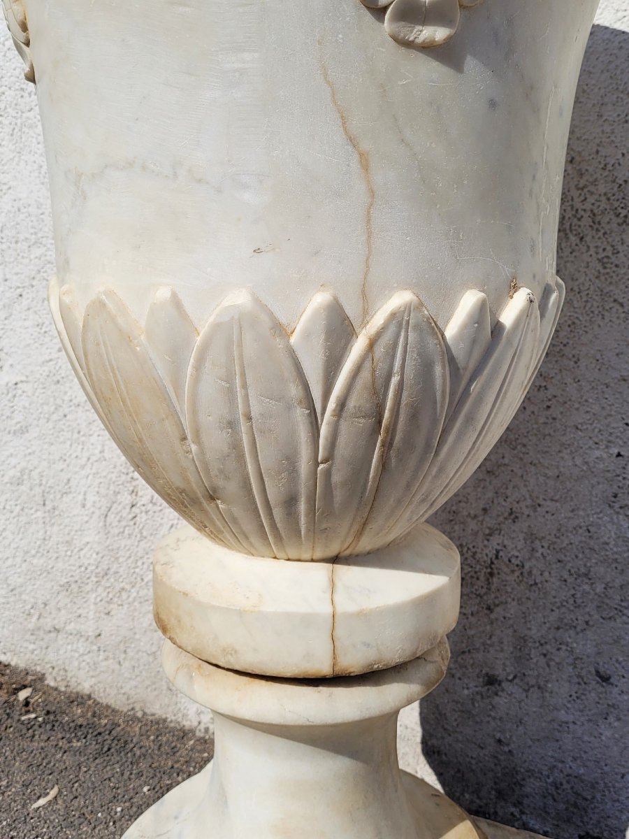 "medici" Marble Vase, Late 19th Century-photo-4