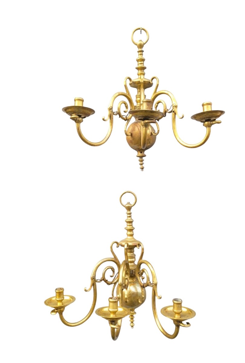 Pair Of "dutch" Bronze Wall Lights, 19th Century