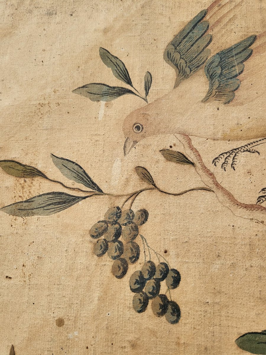 Wallpaper With Birds, Torino Or China, 18th/19th Century-photo-3