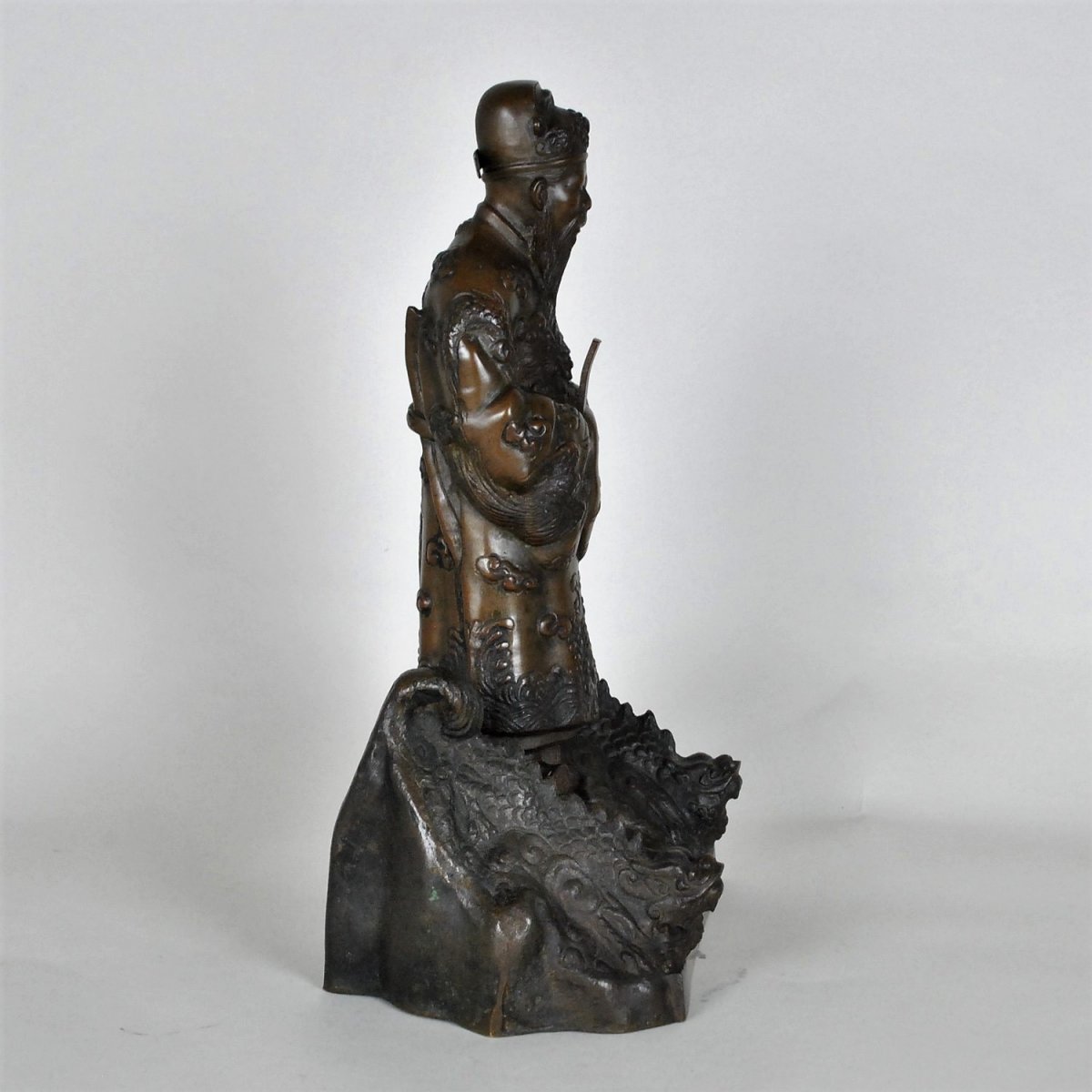 *promotion d'été *mandarin / Asian Literate In Bronze, Hanoi School, Early 20th Century-photo-2