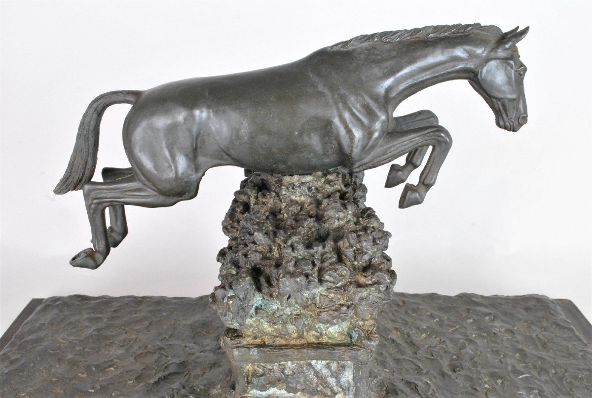 Piga, Steeple-chase, Signed Bronze, 20th Century-photo-1