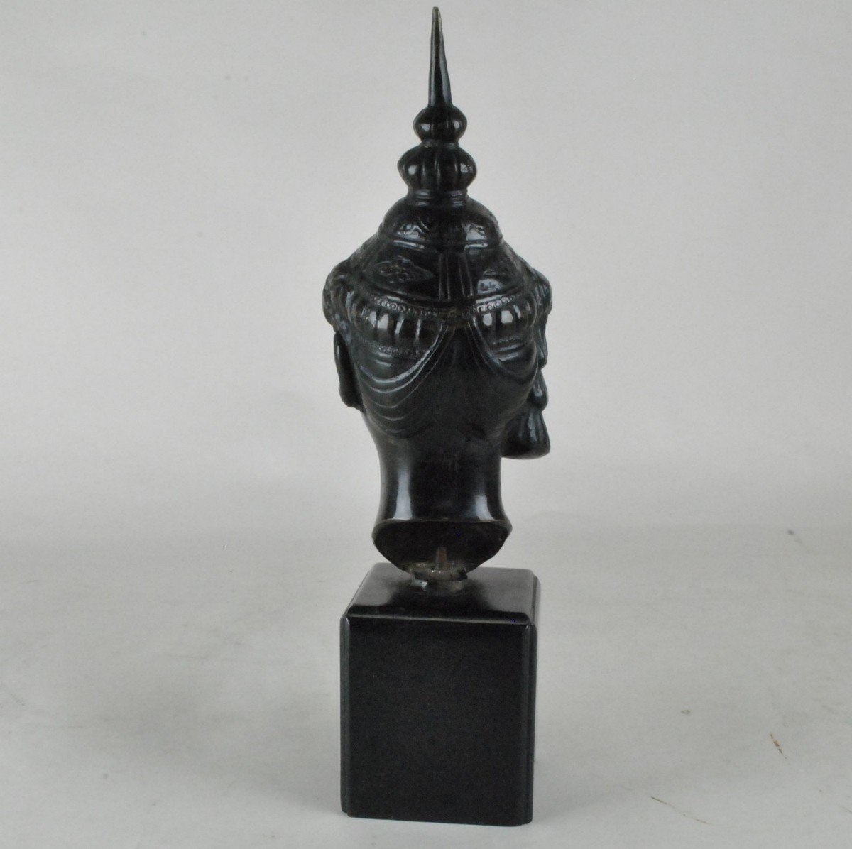 Hanoi School, Woman's Head, Bronze XXth Century-photo-3