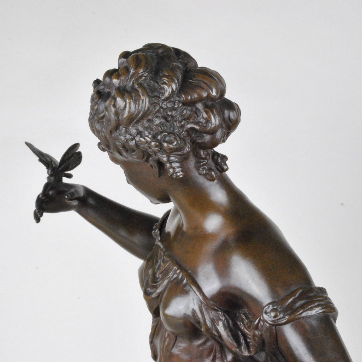 Math Moreau, Summer, Bronze Signed XIXth Century-photo-4