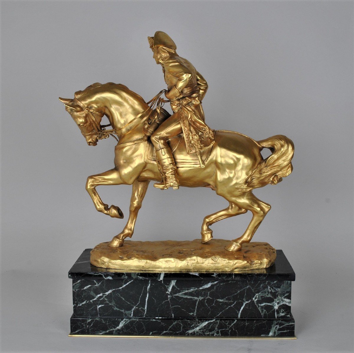 A Vannetti, Bonaparte On Horseback, Signed Gilt Bronze, Early 20th Century-photo-2