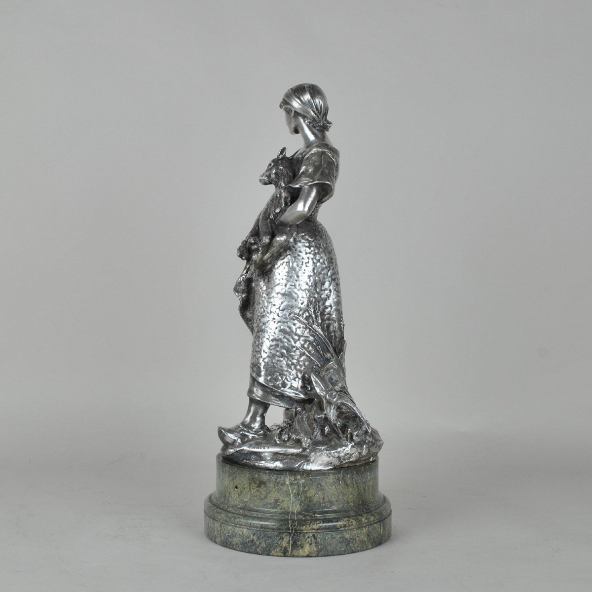 Christofle & R Rozet, Agricultural Trophy In Silver Bronze, Early 20th Century-photo-4