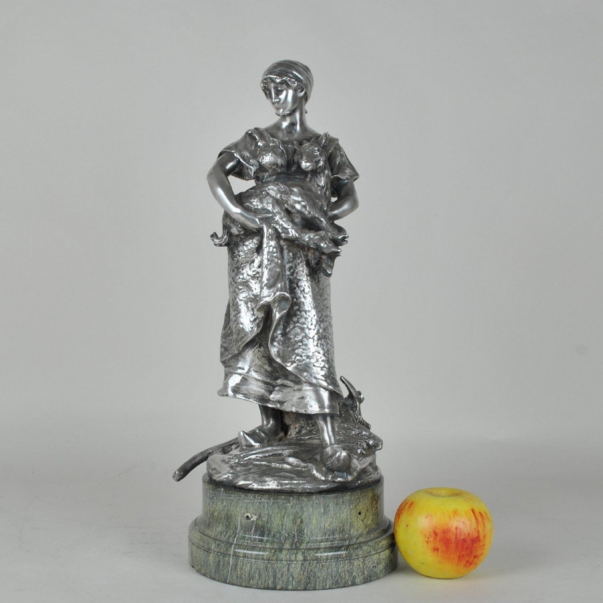 Christofle & R Rozet, Agricultural Trophy In Silver Bronze, Early 20th Century