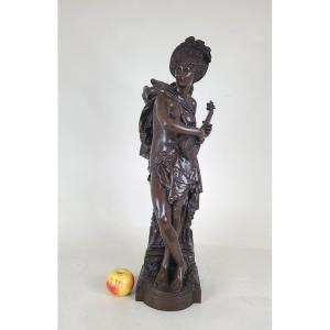 Carrier-belleuse, Cigale, Large Signed Bronze, 19th Century