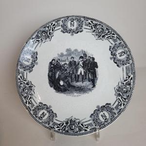 Boch La Louviere, Suite Of 18 Plates, Napoleon Ist Battles, Late 19th Century