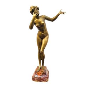 P Philippe, Femme nue En Bronze, Art Déco, XXème Siècle