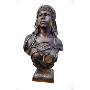 Picault - Dalila, Signed Bronze Sculpture, Late 19th Century