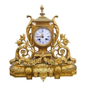 Gilt Bronze Clock, Napoleon III, 19th Century