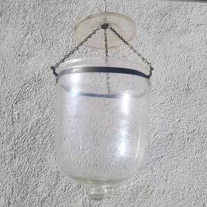 Lanterne Cloche En Verre, XIXème Siecle