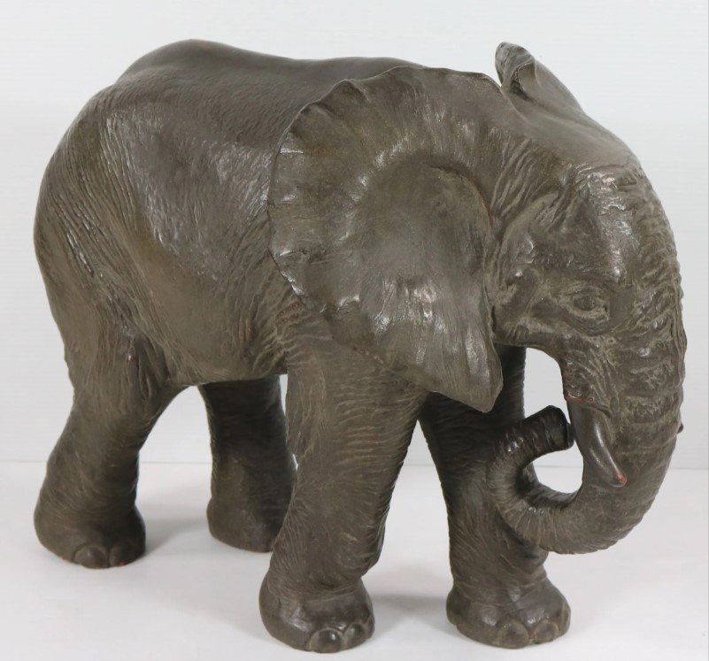 African Elephant In Terracotta-photo-2